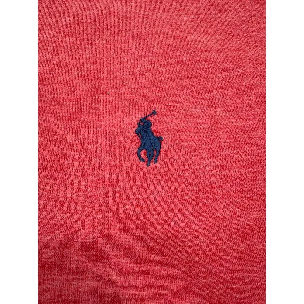Polo Ralph Lauren Pullover Mens 3XLT 1/4‎ Zip Sweater Red Heather Cotton Blend